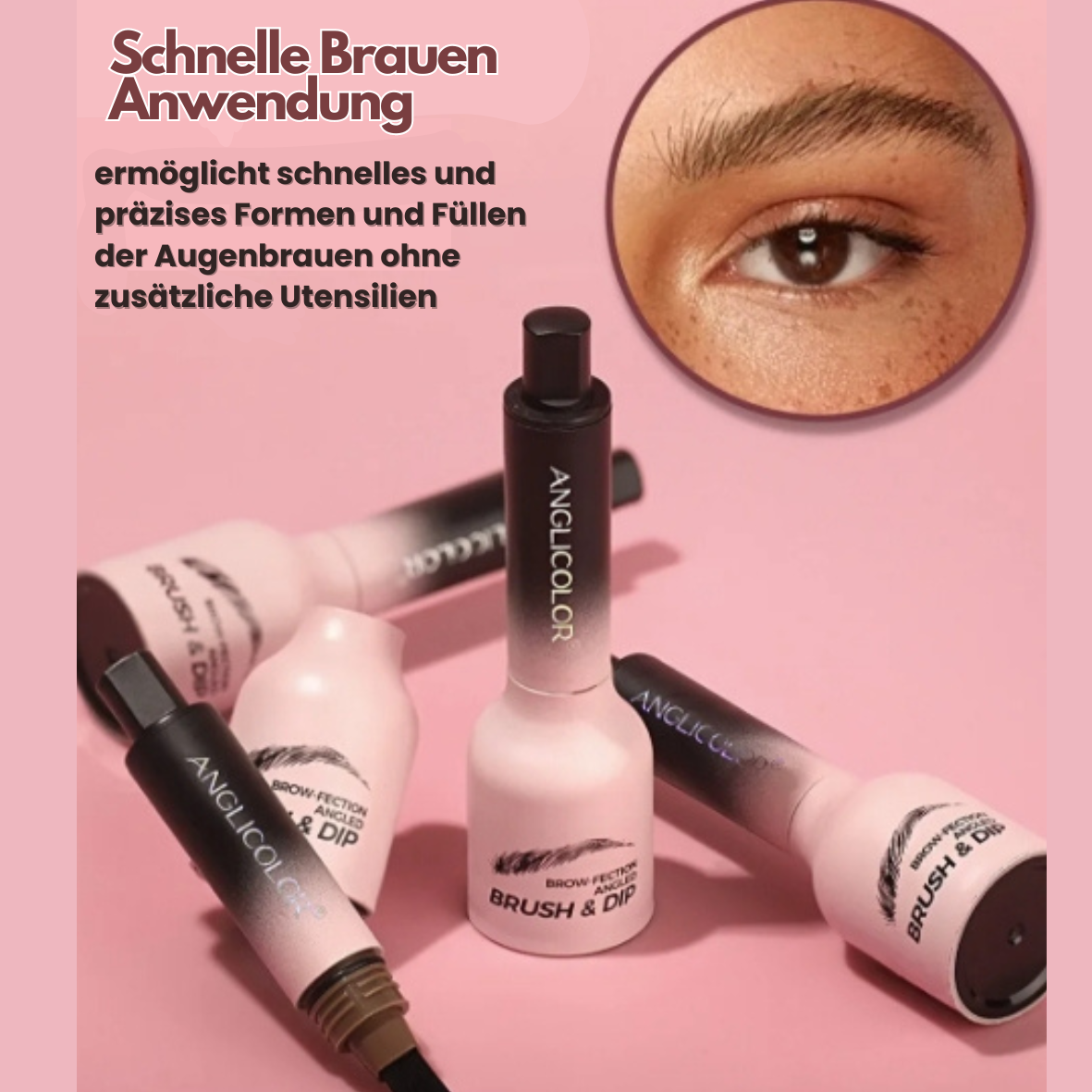 Der PerfectBrow Augenbrauenpinsel mit Farbe